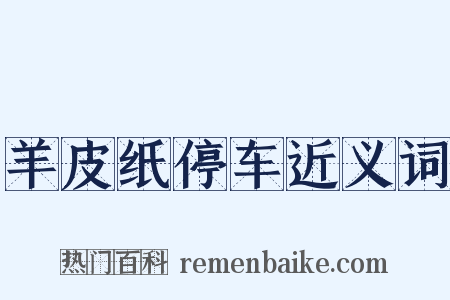 羊皮纸停车近义词是什么意思的图片